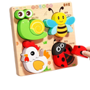 Quebra-Cabeça Montessori de Madeira